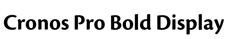 Cronos Pro Bold Display font preview