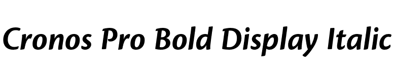 Cronos Pro Bold Display Italic font preview