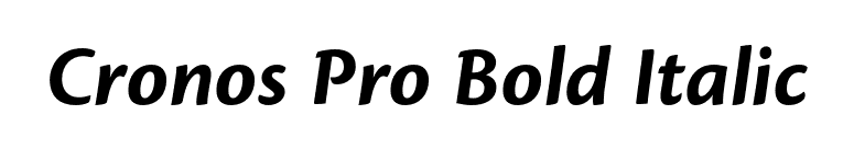 Cronos Pro Bold Italic font preview