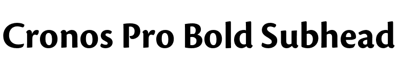 Cronos Pro Bold Subhead font preview
