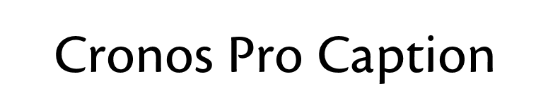 Cronos Pro Caption font preview
