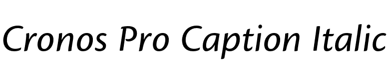 Cronos Pro Caption Italic font preview