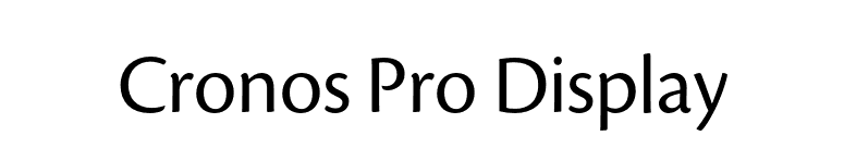 Cronos Pro Display font preview