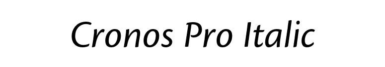 Cronos Pro Italic font preview