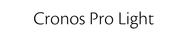 Cronos Pro Light font preview