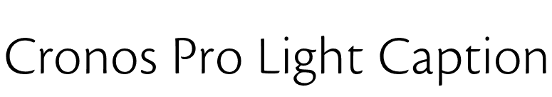 Cronos Pro Light Caption font preview