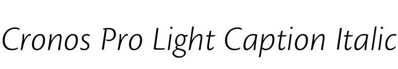 Cronos Pro Light Caption Italic font preview