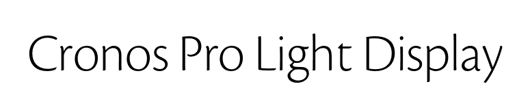 Cronos Pro Light Display font preview