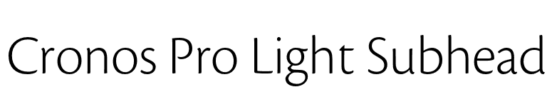 Cronos Pro Light Subhead font preview