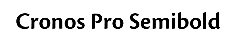 Cronos Pro Semibold font preview
