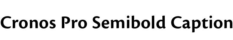 Cronos Pro Semibold Caption font preview