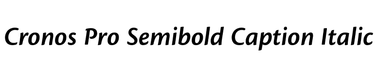 Cronos Pro Semibold Caption Italic font preview