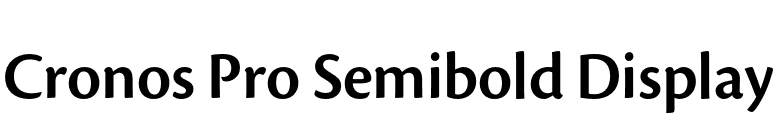 Cronos Pro Semibold Display font preview