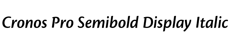 Cronos Pro Semibold Display Italic font preview
