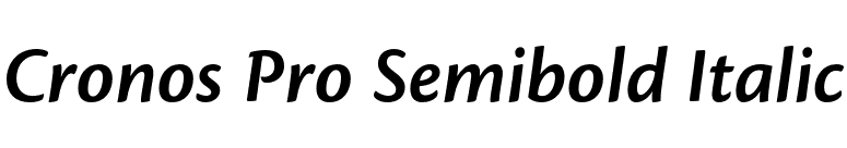 Cronos Pro Semibold Italic font preview
