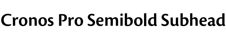 Cronos Pro Semibold Subhead font preview
