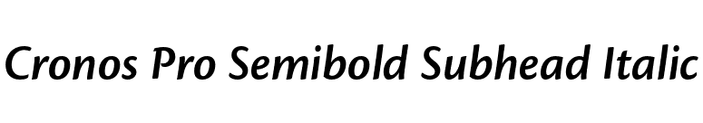 Cronos Pro Semibold Subhead Italic font preview
