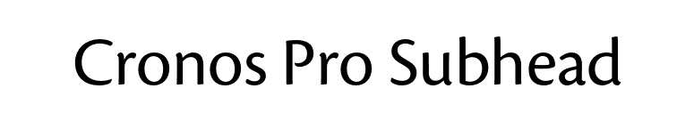 Cronos Pro Subhead font preview