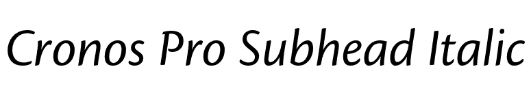 Cronos Pro Subhead Italic font preview