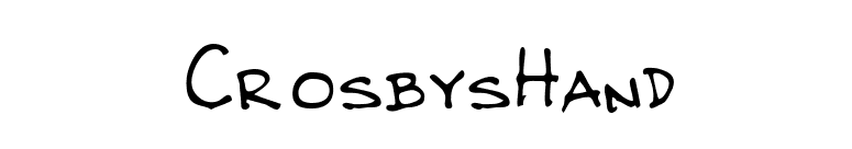 CrosbysHand font preview