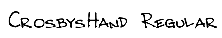 CrosbysHand Regular font preview