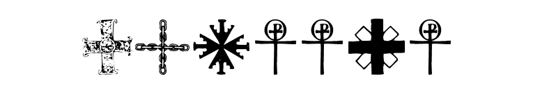 Crosses font preview