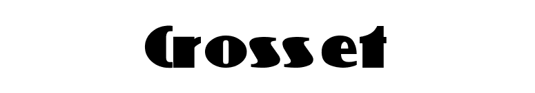Crosset font preview