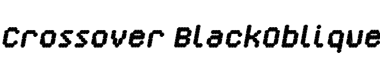 Crossover BlackOblique font preview