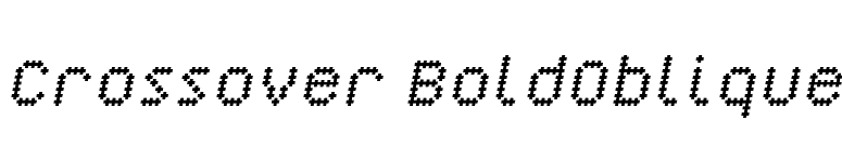 Crossover BoldOblique font preview