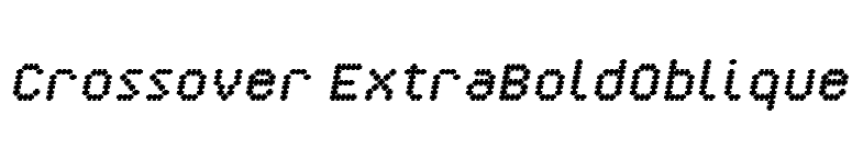 Crossover ExtraBoldOblique font preview