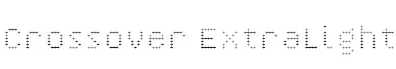 Crossover ExtraLight font preview
