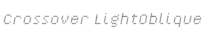 Crossover LightOblique font preview
