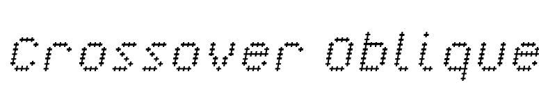Crossover Oblique font preview