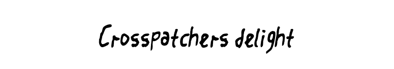Crosspatchers delight font preview