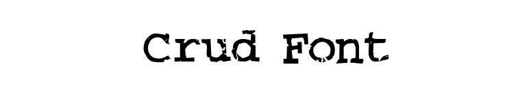 Crud Font font preview