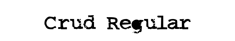 Crud Regular font preview