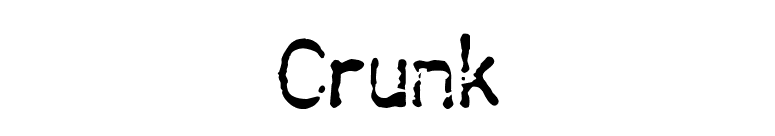 Crunk font preview