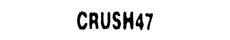 Crush47 font preview