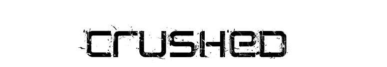 CRUSHED font preview