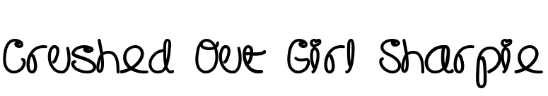 Crushed Out Girl Sharpie font preview
