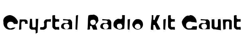 Crystal Radio Kit Gaunt font preview