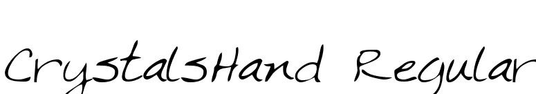 CrystalsHand Regular font preview