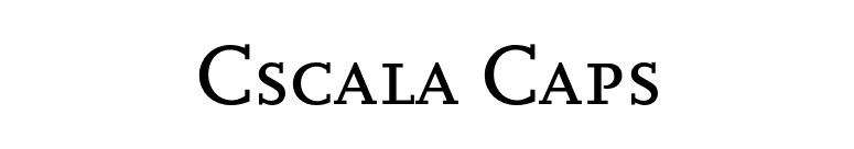Cscala Caps font preview