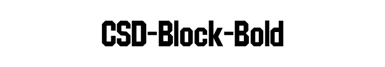CSD-Block-Bold font preview