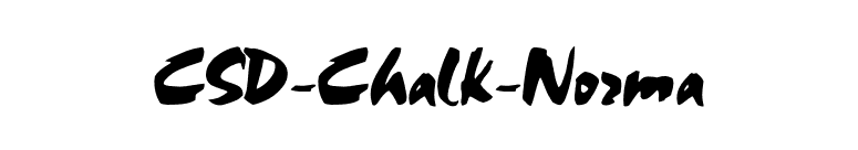 CSD-Chalk-Norma font preview