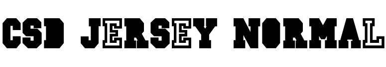 CSD-JERSEY-Normal font preview