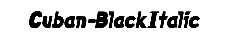 Cuban-BlackItalic font preview