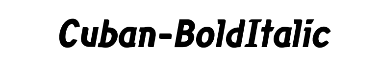 Cuban-BoldItalic font preview