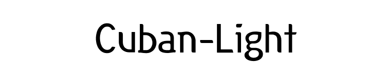Cuban-Light font preview