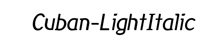 Cuban-LightItalic font preview